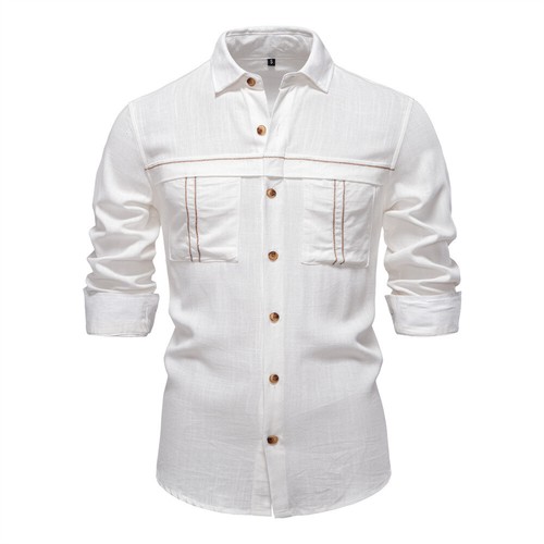 Herren Hemd Freizeit Slim Täglich Hemden Langarm Button Down Komfort Oberteile Bluse - Bild 1 von 6