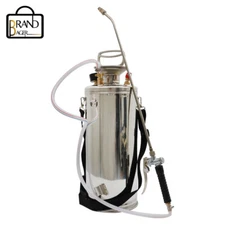 Stainless Steel Sprayer 2 Gallon 8L Farm Garden Hand Pump Sprayer With Nozzles