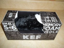 KEF Nordic Clog House Slipper with MEMORY FOAM Insole Women Small 5-6 BLACK NEW