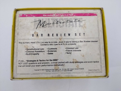 Law in a Flash Professional Responsibility / MPRE 2-Part Set 840 Cards 1990 Vtg - Picture 3 of 7