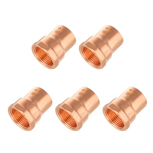 pack Of 5 1inch Copper Female Adapter C X Fnpt Lf Copper Plumbing Fittings Wit
