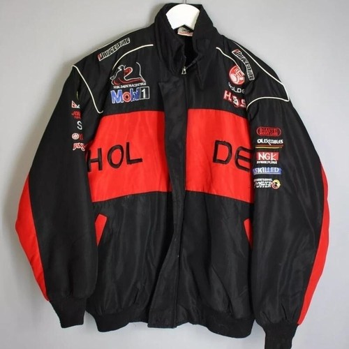 New Unisex Adults Holden Racing Team Embroidery Cotton Padded Zip Racing Jacket - Picture 3 of 9