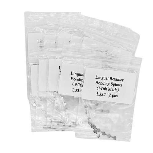 1×Dental Orthodontic Lingual Retainer Bondable Mesh Base Upper 2pcs/bag 10 sizes - Imagen 14 de 48