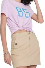 NWT Wild Fable Women's High Rise Chino Mini Skirt Size 6 Beige Cotton Blend