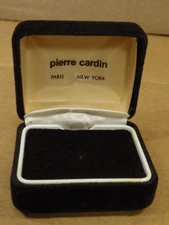 Vintage Pierre Cardin Jewelry Tie Tack Brown Velvet Box