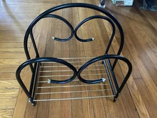 Black & Brass Metal Magazine Rack