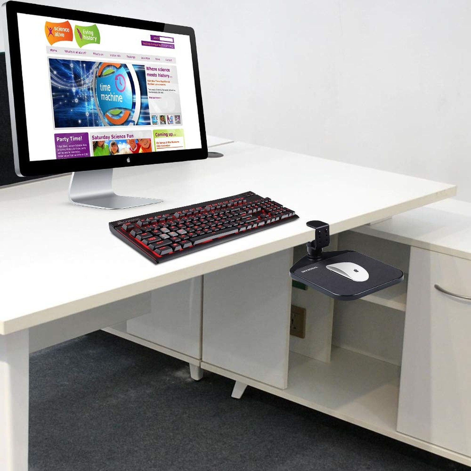 Ergonomic Mouse Platform Under Desk Ergonomic Wrister Mouse Pad (Black ...