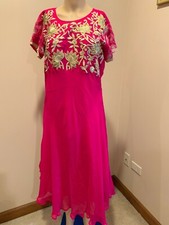 Ladies Soft Chiffon Kurti with thread Embroidery