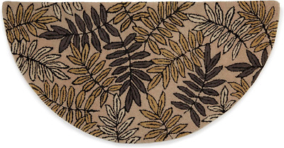 Beige & Brown Hand-Tufted 100% Wool Hearth Rug for Cozy Spaces