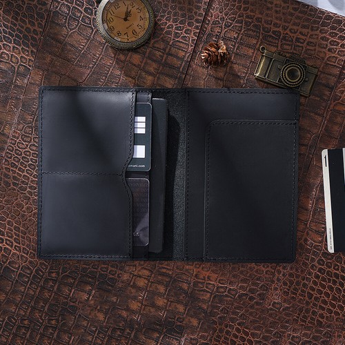 Vintage Genuine Leather Passport Holder Cover Travel Wallet ID Credit Cards Case - Picture 7 of 21