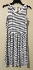 Old Navy Blue and White Striped Sleeveless Dress Size Small Women's Jersey Dress