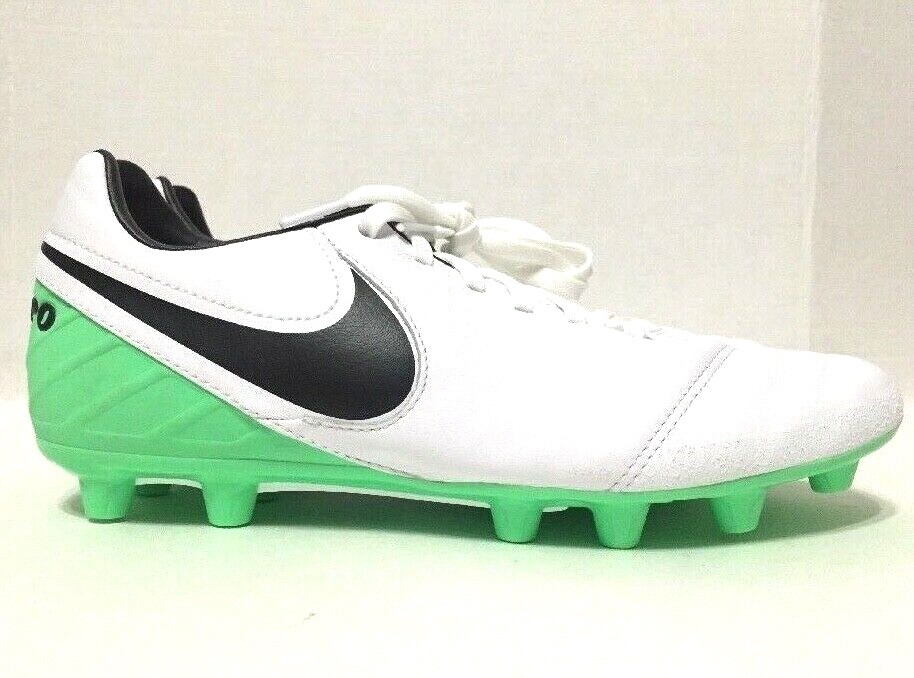 white and green nike cleats