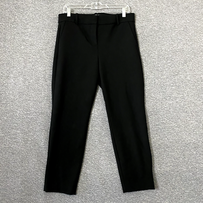 black skinny dress pants womens Ryrjj Women's Cropped with Pockets Business Office Casual Pleated High Waist Slim Fit Pencil Pants for Work Trousers(Black,L) Wear these pants for tall women with a button Ryrjj Dress Pants for Women