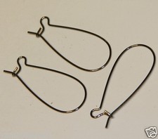 50 pcs of Gunmetal plated Kidney earwire 33X14mm
