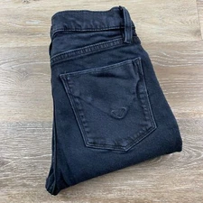 HUDSON Barbara Skinny Mid Rise Black Denim Jeans Women's Size 25
