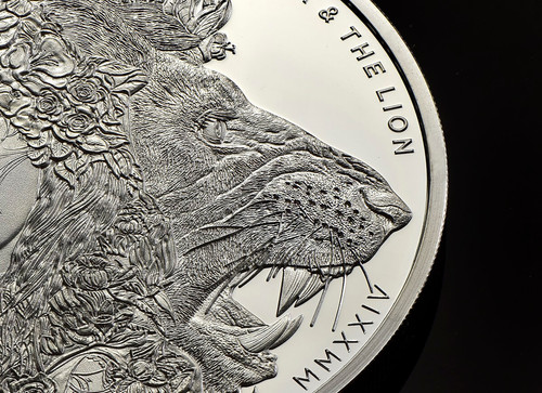 Moneda de plata de prueba de 1 oz de Santa Elena moderna Una y el León 2024 - Imagen 8 de 13