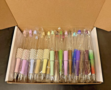 40 PCS BULK, DIY Beadable Pens For Chunky Bubblegum Silicone Beads NEW
