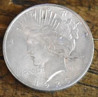 1923-P PEACE SILVER DOLLAR COIN AU CONDITION