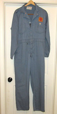 Industrial Uniform Co. Mechanic Overalls Men 42 BLUE Union Made Pre-Shrunk USA