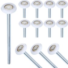   New 12Pcs Quiet Garage Door Rollers Nylon Door Wheels Replacement With Bearing