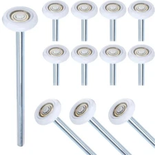 ⭐ New 12Pcs Quiet Garage Door Rollers Nylon Door Wheels Replacement With Bearing