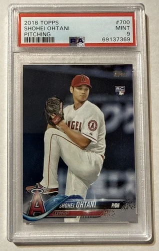 2018 Topps #700 Shohei Ohtani Rookie Pitching PSA 9 MINT