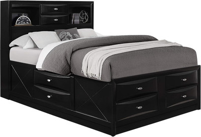Chic Black Linda Full Bed for Modern and Stylish Bedrooms