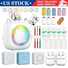 Mini Pocket Printer Bluetooth Thermal Inkless Printer Compatible iOS+Android