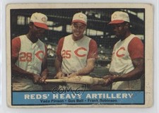 1961 Topps Vada Pinson Gus Bell Frank Robinson Reds' Heavy Artillery ( ) HOF 0e3