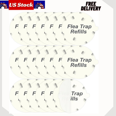 20 Pack Flea Trap Refill Glue Boards 7.1'' Sticky Pads for Flea Bed Bug Traps