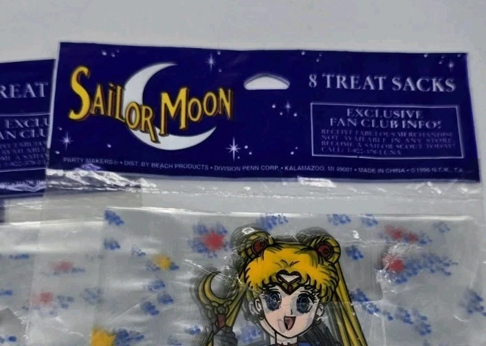 1996 Vintage SAILOR MOON Party Decor (Stickers Hats Centerpieces Gift Bags) Lot - Image 4 of 4