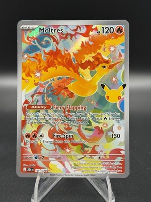 Pokemon TCG Moltres 130/128 30th Celebration Illustration Rare Holo NM