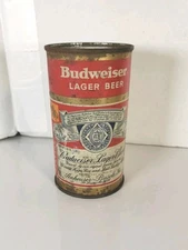 Vintage Budweiser Lager Beer 1950's Flat Top Metal Beer Can_AB