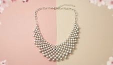 Silver Droplet Fall Necklace