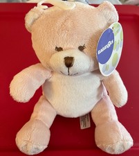 Babies R Us Pink White Teddy Bear Plush Sewn Embroidered Nose Eyes Lovey 2014 W1