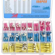 150PCS Heat Shrink Connectors, Electrical Wire Connectors Crimp Connectors, I...