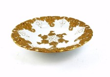Vintage White with Gold Trim 11 Inch Diameter Signed and Numbered Meissen Bowl