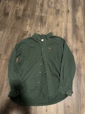 Wrangler Riggs Workwear Mens Size XtraLarge Green Long Sleeve Button Front Shirt