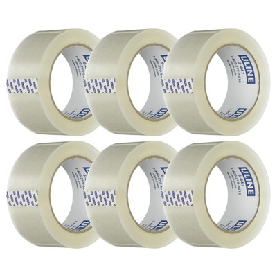 Uline S-447 Heavy Duty Industrial Tape 3.5 Mil 2  x 55 Yds Clear - 6 Pack