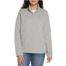 Eddie Bauer Women's Quilted Pullover Size XL Grey