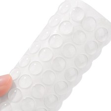 100 Clear Self-Adhesive Cabinet Door Bumpers, Non-Slip Rubber Pads for Furniture