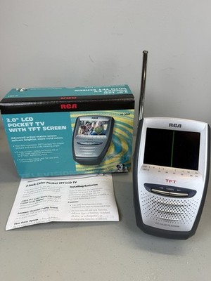 RCA Handheld 3'' LCD Pocket Color TV UHF/VHF Model TFT- 16-3062- Tested