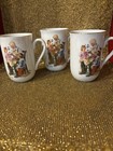 3 Vintage NORMAN ROCKWELL “The Toymaker”Coffee Cup Mug Museum Collection 1982 — photo 1