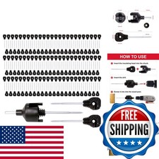 EhuI PK150 Offset Screw-in Insulators Black with Socket Tool for Electric Fence