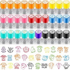 30 Pcs Inking Teacher Stamps, Grading Motivational Feedback Stamps for Home...
