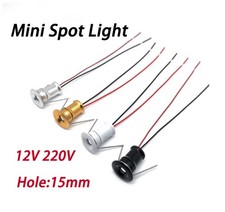 Mini Spot Light Warm White Small LED 12V 220V 15mm Tube Light Small Spotlight
