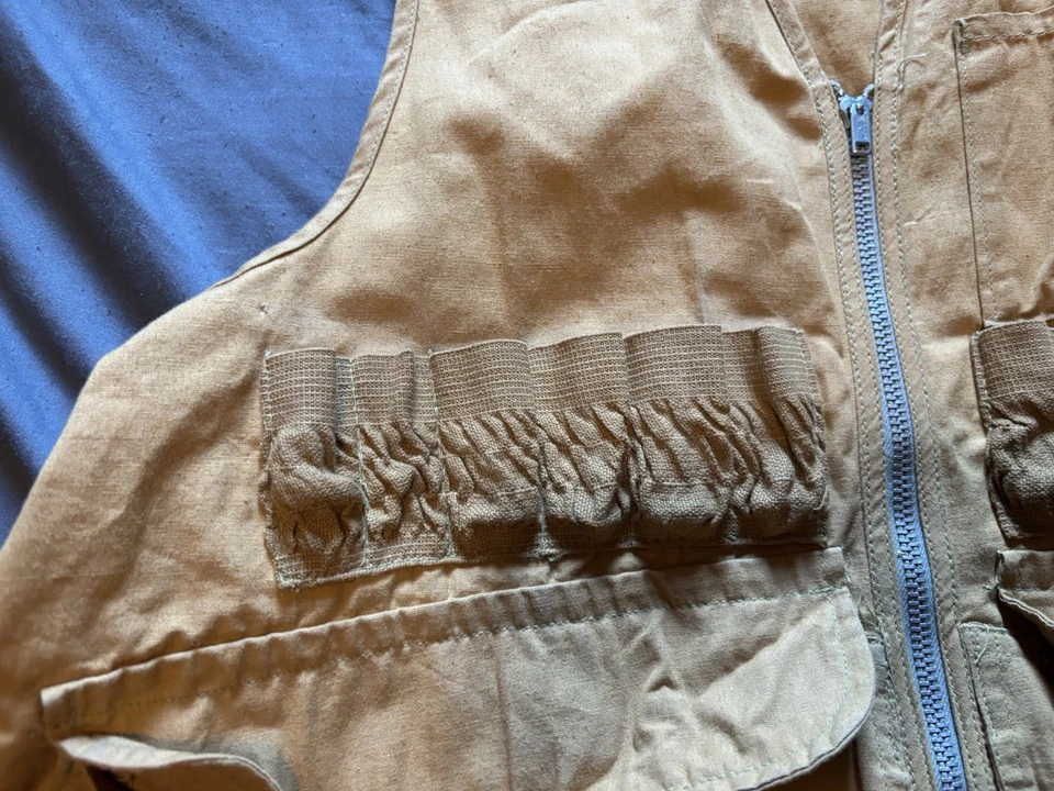 Vintage BLACK SHEEP Hunting Vest XL Beige Pockets Canvas Shooting Duck Outdoor - Image 3 of 4