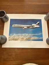Delta Air Lines Lockheed L-1011 Tristar Jetliner Print, Vintage 1969