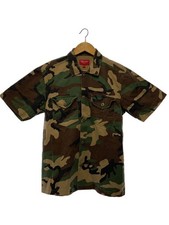 Supreme 13SS Military Nam Shirt Short Sleeve Shirt S Cotton KHK Camouflage