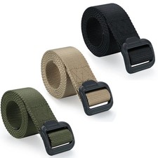 Men's Tactical Military Outdoor Combat Nylon Canvas Belt Buckle Strap Waistband